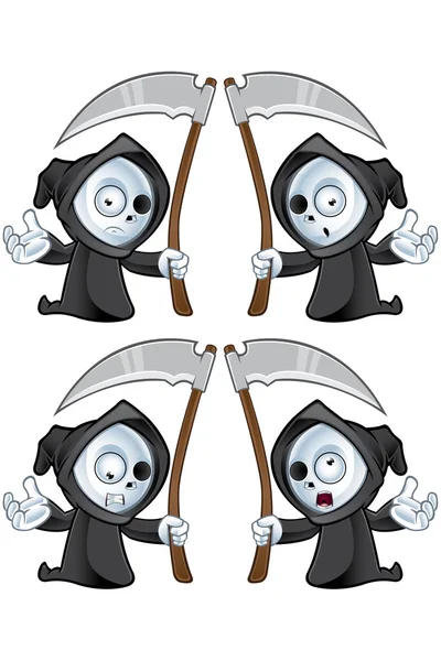 A Cute Grim Reaper Character — Stock Vector