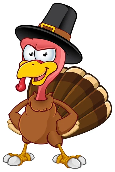 Thanksgiving Turkiet karaktär — Stock vektor