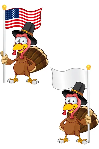 Carácter de Thanksgiving Turkey — Vector de stock