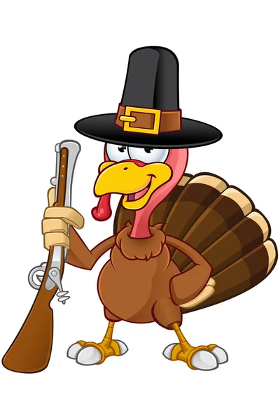 Thanksgiving Turkey Character — Stock Vector