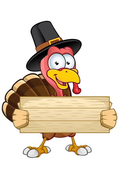 Thanksgiving Turkije karakter — Stockvector