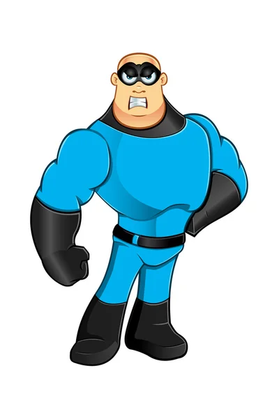 Blue Superhero — Stock Vector