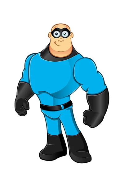 スーパー ヒーローの青い — ストックベクタ