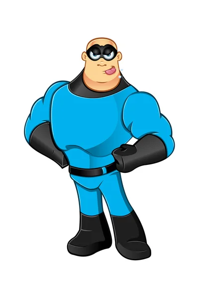 Blue Superhero — Vector de stoc