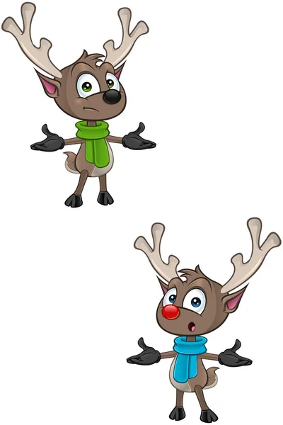 Персонаж оленя из мультфильма — стоковый вектор