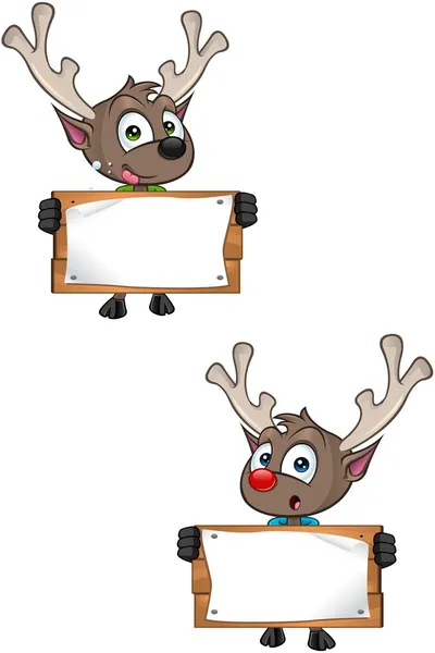 Cartoon Reindeer Character — Stock Vector