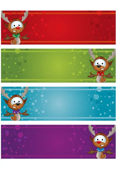 4 Weihnachtsbanner — Stockvektor