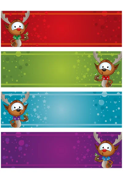 4 Christmas Banners — Stock Vector