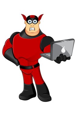 kırmızı & siyah süper kahraman