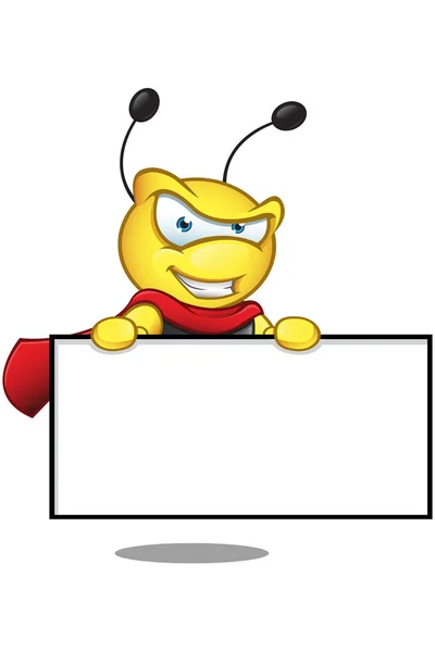 Super bee karakter — Stockvector