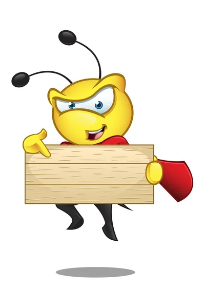 Super carácter de abeja — Vector de stock