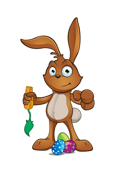 Brown Easter Rabbit — Stock Vector