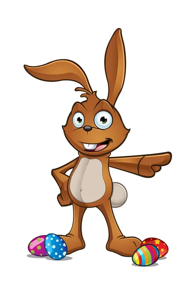 Brown Easter Rabbit — Stock Vector
