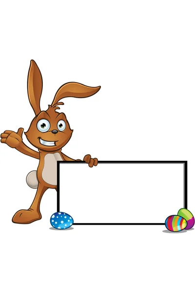 Brun påsk kanin — Stock vektor