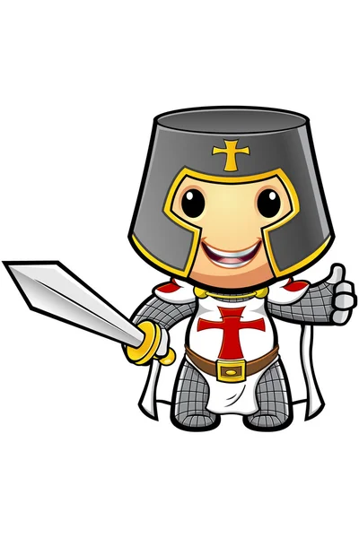 St george karikatür knight — Stok Vektör