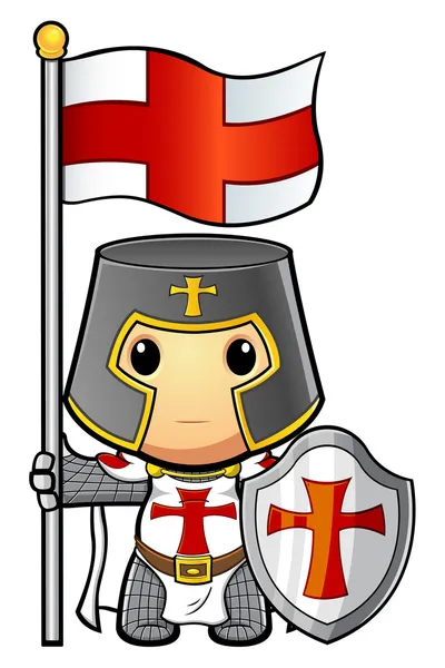 St george cartoon Ridder — Stockvector