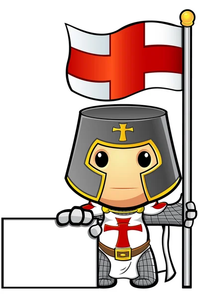 Caballero de dibujos animados St George — Vector de stock