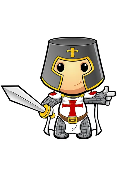 St george karikatür knight — Stok Vektör