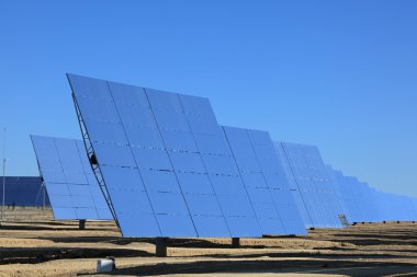 Photovoltaic panels at a Solar Power Station clipart