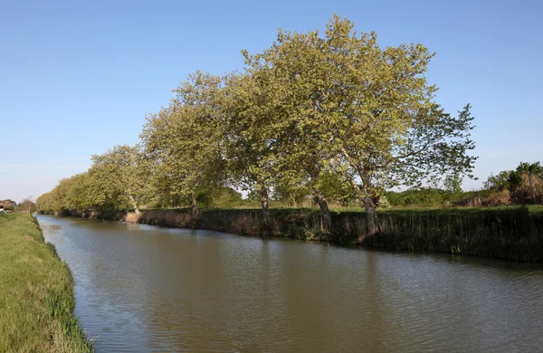 Canal du midi v regionu languedoc-roussillon, Francie — Stock fotografie