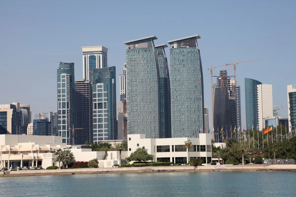 Distrito de Doha Downttown Al Dafna, Qatar, Médio Oriente — Fotografia de Stock