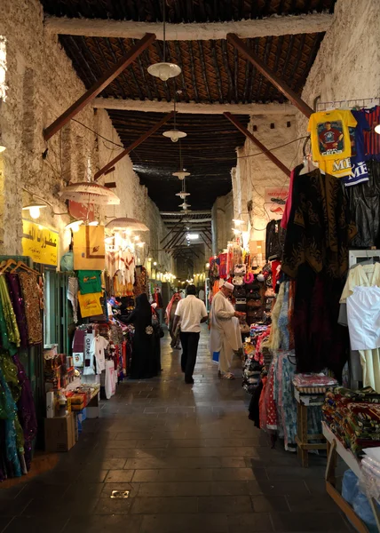 Starý trh souq waqif v Dauhá, Katar, Střední východ — Stock fotografie