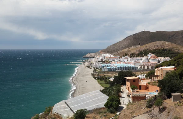 Wybrzeża Morza Śródziemnego w castell de ferro, Andaluzja, Południowa Hiszpania — Zdjęcie stockowe