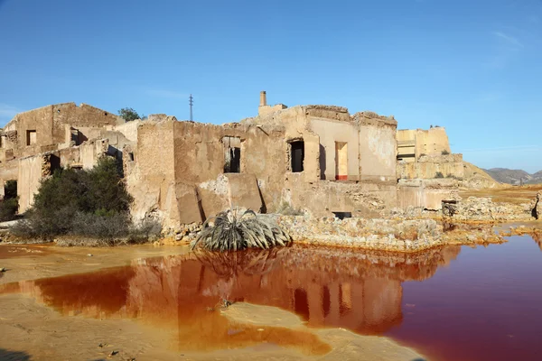 Industiral zřícenina starého dolu v mazarron, regionu murcia, Španělsko — Stock fotografie