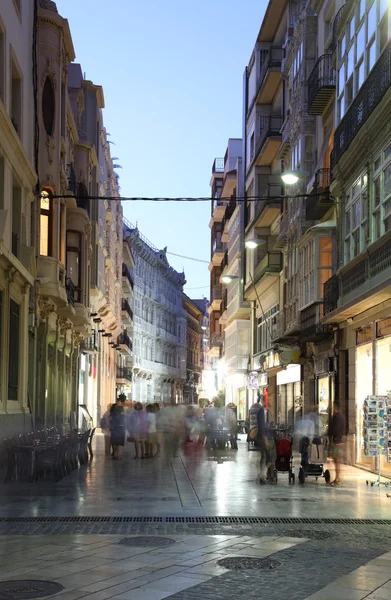 Street Cartagena alkonyatkor. Vidék-Murcia, Spanyolország — Stock Fotó