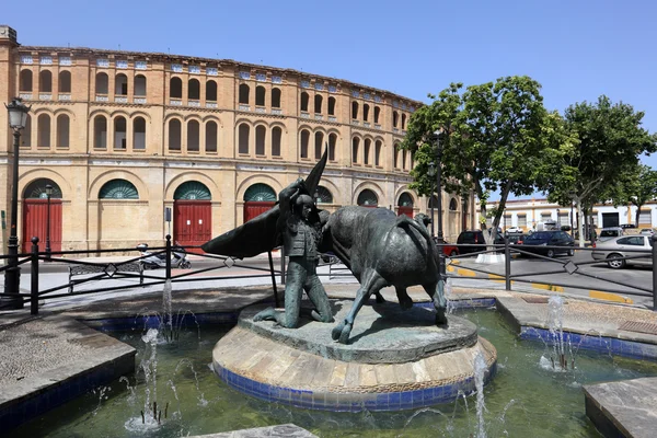 Tjurfäktare staty i el puerto de santa María, Andalusien Spanien — Stockfoto