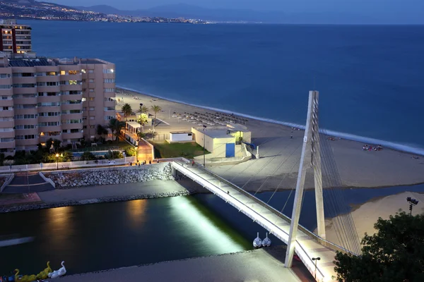 Fuengirola au crépuscule, Costa del Soal, Andalousie Espagne — Photo