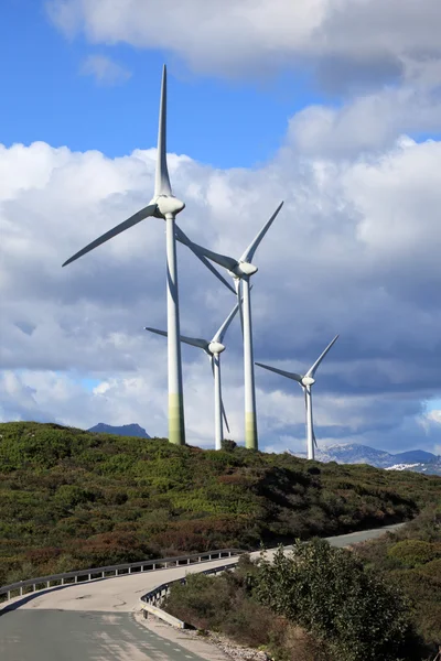 Windkraftanlagen in Andalusien, Südspanien — Stockfoto