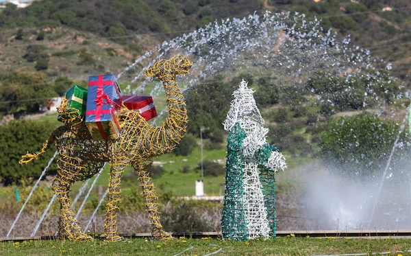 Az egyik a három mágikus királyok - karácsonyi dekoráció, Estepona, Andalúzia, Spanyolország — Stock Fotó