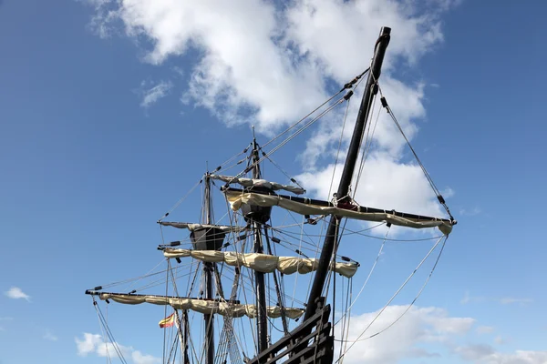 Nao Victoria sail ship in the harbor of Malaga, Spain — Stock Photo, Image