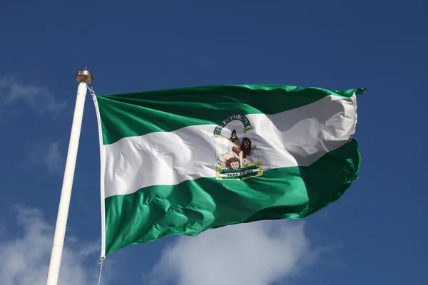 Flagge von Andalusien, Spanien — Stockfoto