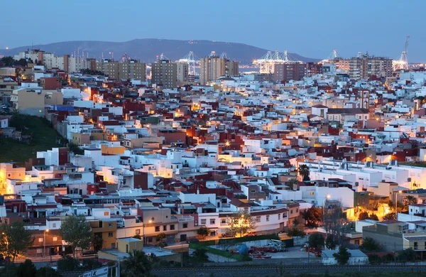 Algeciras alacakaranlıkta. Cadiz Eyaleti, Endülüs, İspanya — Stok fotoğraf