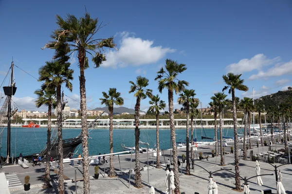 Muelleuno strandpromenaden i Málaga, Andalusien Spanien — Stockfoto