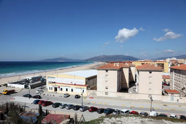 Atlanten stranden i tarifa, provinsen cadiz, Andalusien Spanien — Stockfoto