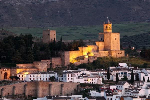 Castelo mouro Alcazaba em Antequera, Andaluzia Espanha — Fotografia de Stock