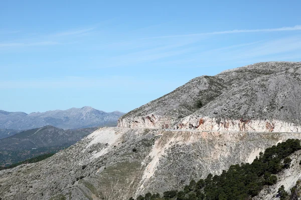 Górska droga od ronda i Marbella, Malaga, Południowa Hiszpania — Zdjęcie stockowe