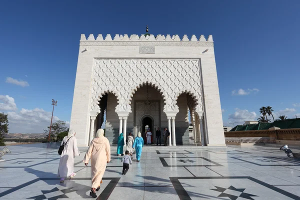 Mausoleum av mohammed v i rabat, Marocko — Stockfoto