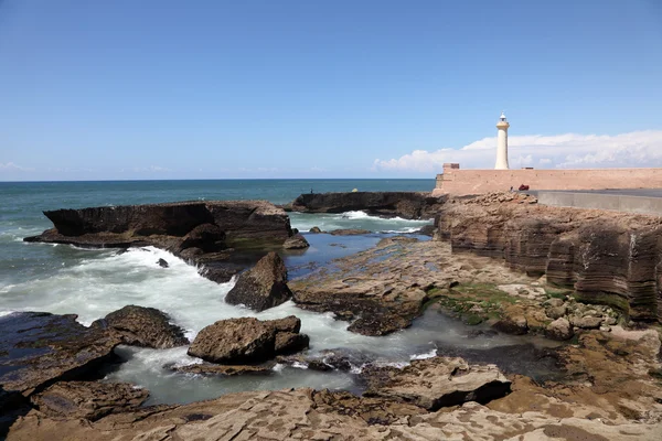 Faro en la costa atlántica de Rabat, Marruecos —  Fotos de Stock