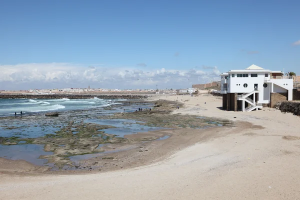 Plaży Oceanu Atlantyckiego w Rabacie, Maroko — Zdjęcie stockowe