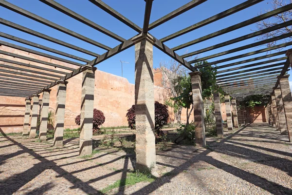 Udayas の内部パーゴラ ラバト、モロッコのカスバ — ストック写真