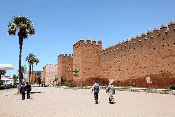 围绕在拉巴特，摩洛哥麦地那的老墙 — 图库照片
