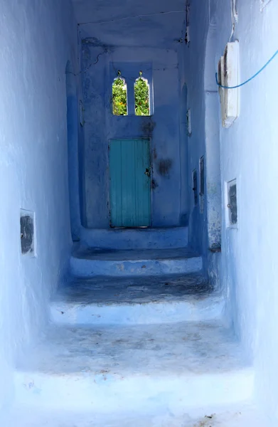 Ulice v medíně chefchaouen, Maroko — Stock fotografie