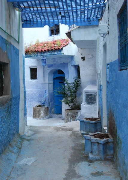 Οδός στην medina της chefchaouen, Μαρόκο — Φωτογραφία Αρχείου