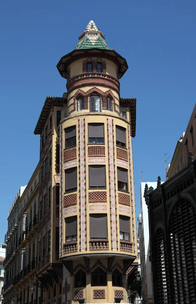 Budynek w Maladze, Andaluzja, Południowa Hiszpania — Zdjęcie stockowe