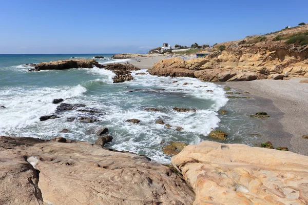 蓬塔 chullera 海滩在 costa del sol，西安大路，西班牙 — 图库照片