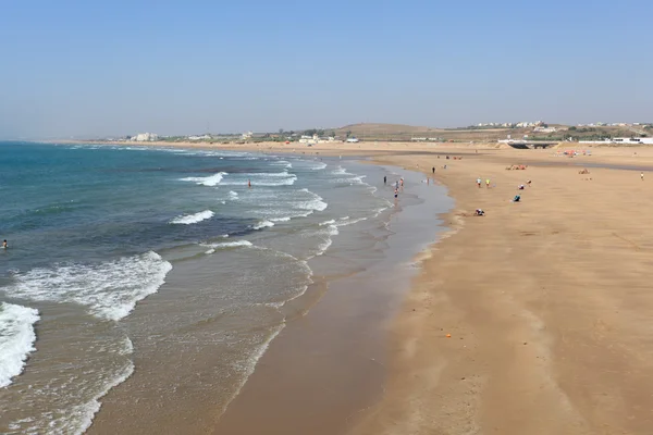 Pláž ve městě asilah, Maroko, Severní Afrika — Stock fotografie